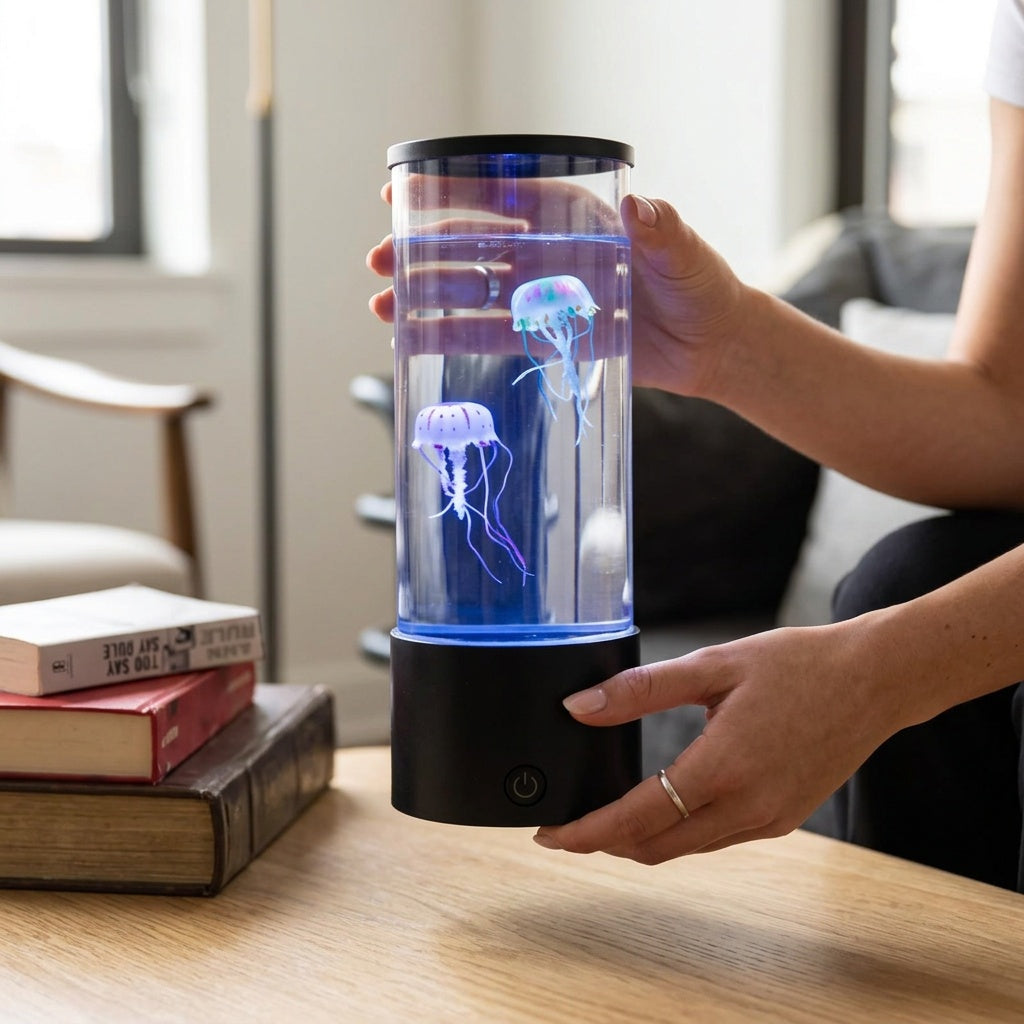 Floating Jellyfish Night Light with LED Glow